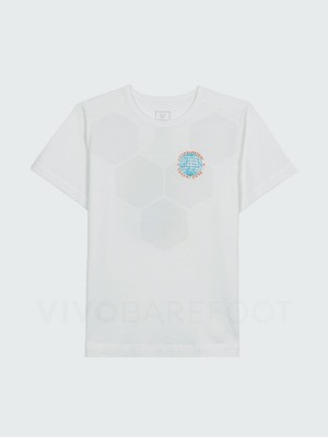 Vivobarefoot Finisterre Sport T-shirts Dames Wit | NL336OB