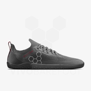 Vivobarefoot PREORDER 'PRIMUS LITE KNIT JJF' Road Hardloopschoenen Dames Obsidian Donkergrijs | NL229RX