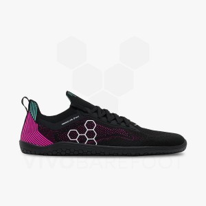 Vivobarefoot Primus Lite Knit Road Hardloopschoenen Heren Obsidian Roze | NL058GY