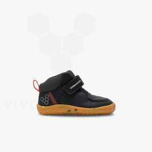 Vivobarefoot Primus Ludo Hi Kleuter Schoenen Kinderen Obsidian | NL406WH