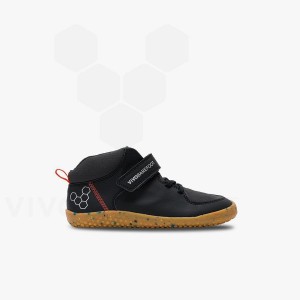 Vivobarefoot Primus Ludo Hi Preschool Schoenen Kinderen Obsidian | NL408UK