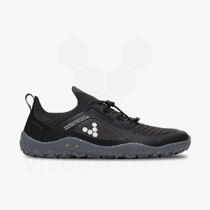 Vivobarefoot Primus Trail Knit FG Trailrunning Schoenen Heren Obsidian Grijs | NL070UK